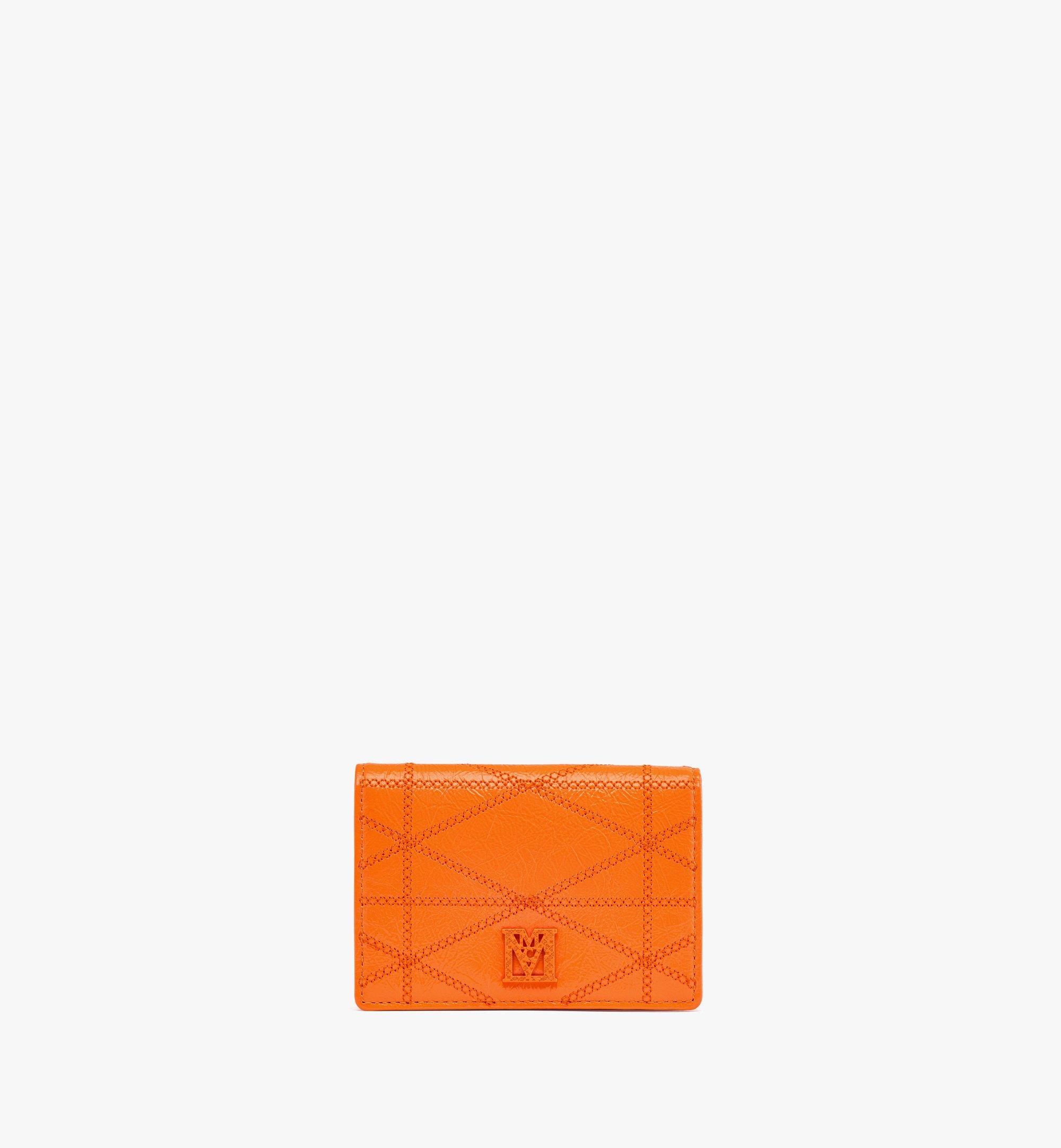 Porte-cartes Travia en cuir matelassé effet craquelé 1